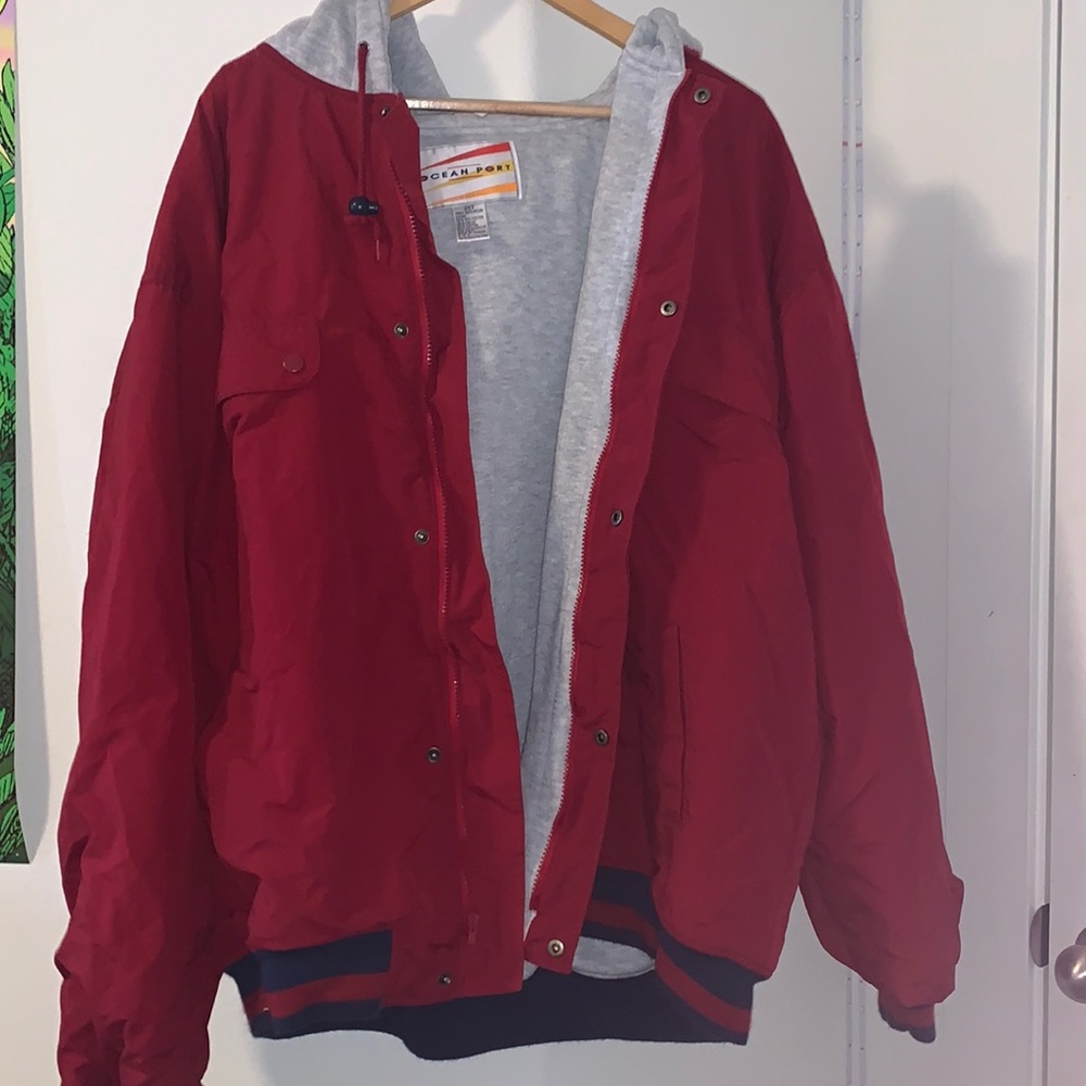 men’s waterproof hoodie with buttons and zip up